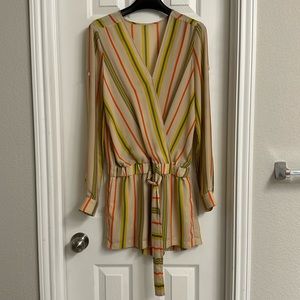 BCBGMAXAZRIA Stripe Romper